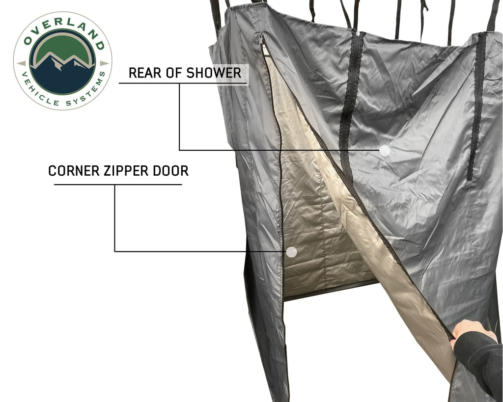 Overland Vehicle Systems - 18199909 - Shower Kit - Nomadic Quick Deploying Shower