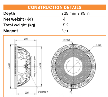 Beyma Loudspeaker 18LEX1200Fe 8oh