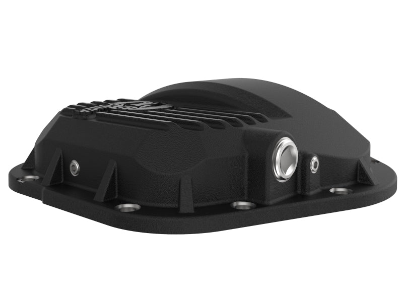 aFe Pro Series Dana 60 Front Differential Cover, Black with Machined Fins, Part Number 46-71100B
