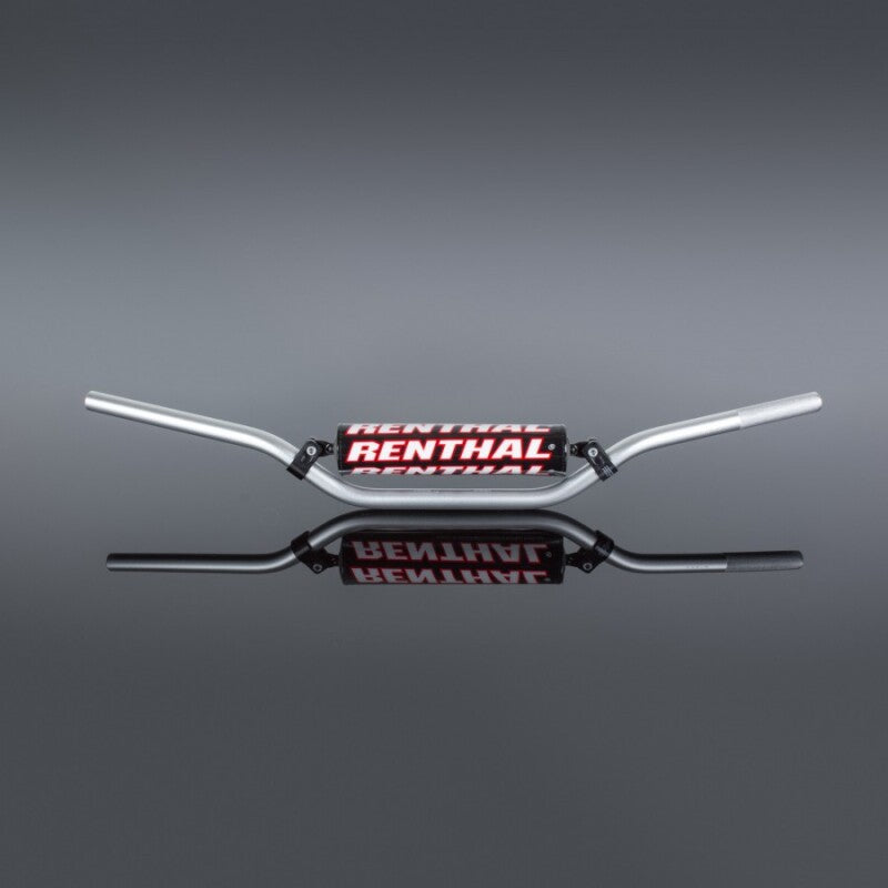 Renthal CR High / Ricky Johnson 7/8-Inch Dirt Bike Handlebar, Silver - 722-01-SI-01-185