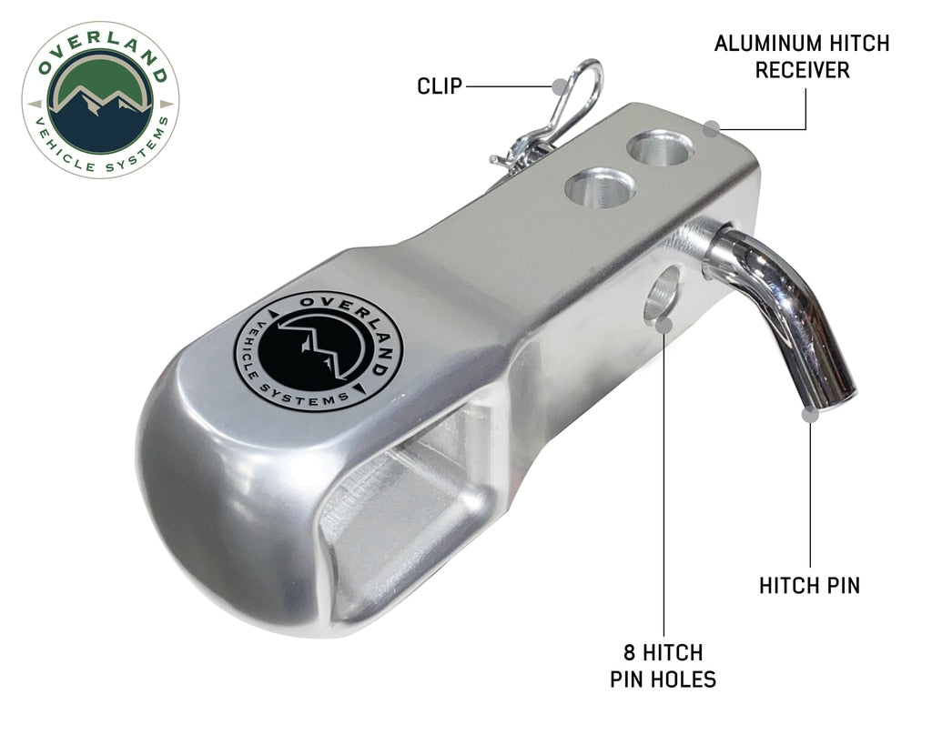 Overland Vehicle Systems - 19109902 - Soft Shackle - Aluminum Receiver Mount for Soft Shackle