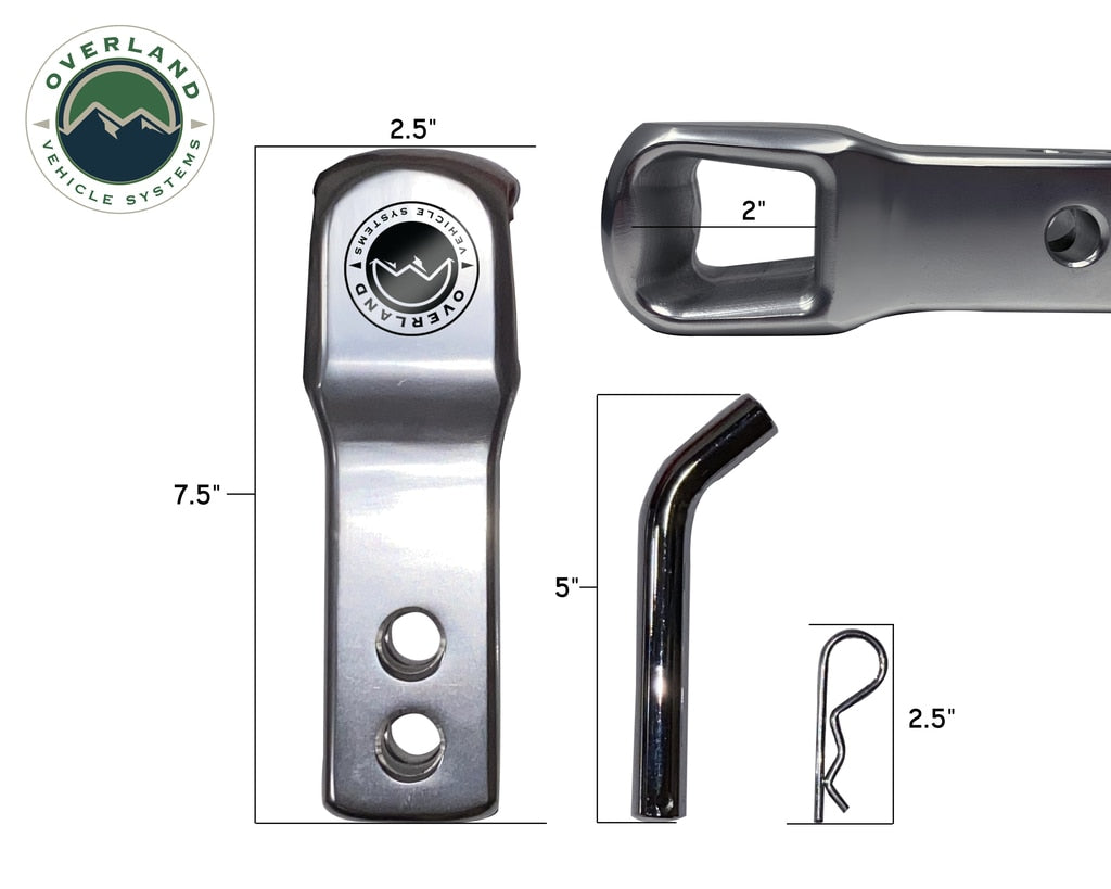 Overland Vehicle Systems - 19109902 - Soft Shackle - Aluminum Receiver Mount for Soft Shackle