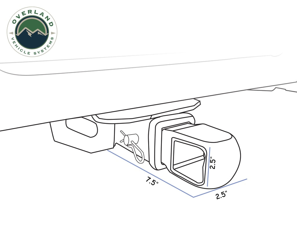 Overland Vehicle Systems - 19109902 - Soft Shackle - Aluminum Receiver Mount for Soft Shackle