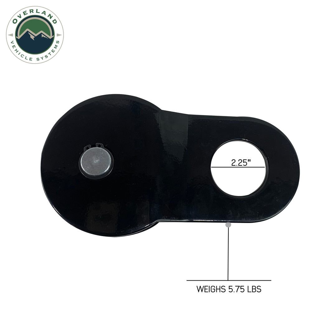 Overland Vehicle Systems - 19139905 - Snatch Block - Snatch Block Black 30,000 Lb Breaking Strength Standard Universal