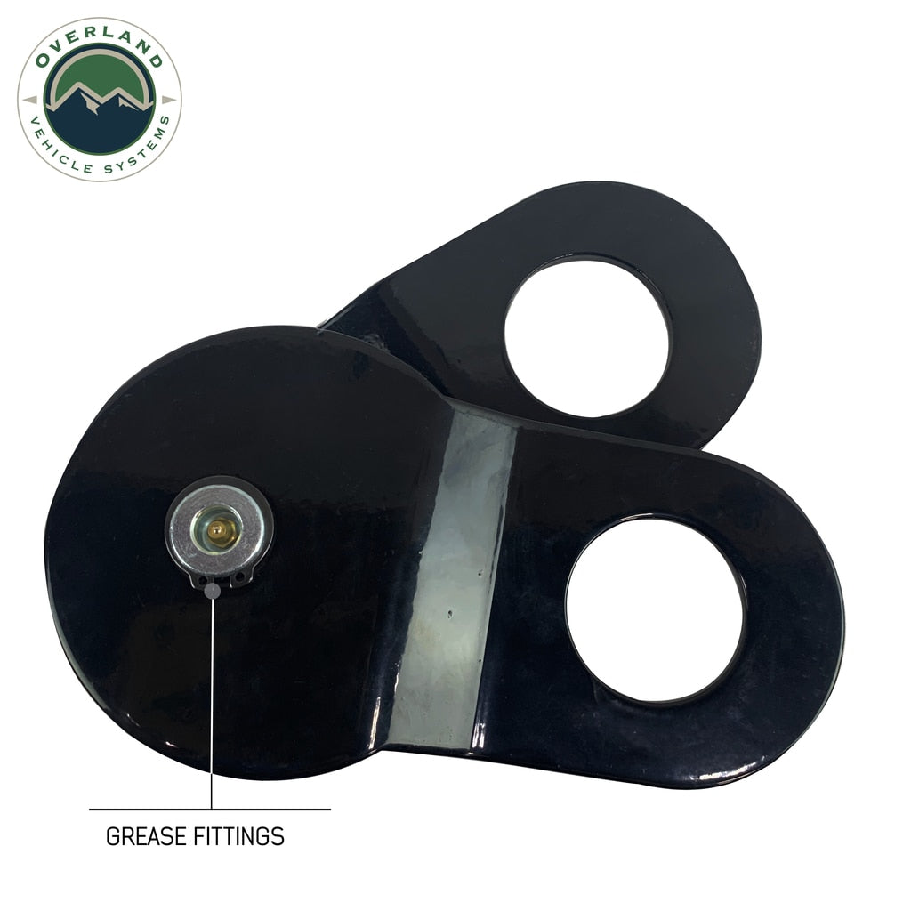 Overland Vehicle Systems - 19139905 - Snatch Block - Snatch Block Black 30,000 Lb Breaking Strength Standard Universal