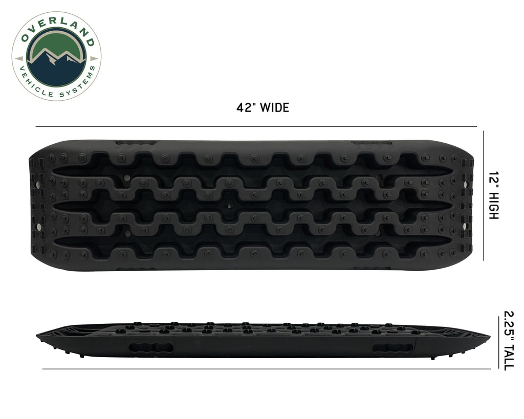 Overland Vehicle Systems - 19169910 - Element Ramps - Recovery Ramp With Pull Strap and Storage Bag Black/Black