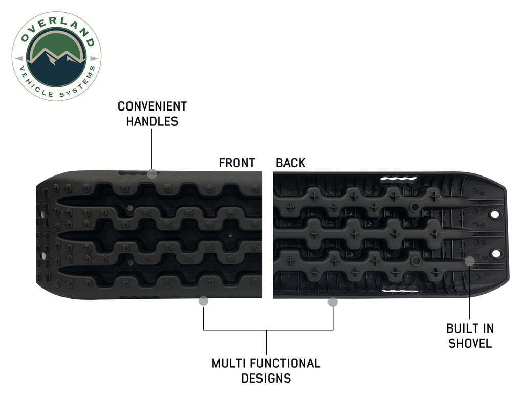 Overland Vehicle Systems - 19169910 - Element Ramps - Recovery Ramp With Pull Strap and Storage Bag Black/Black