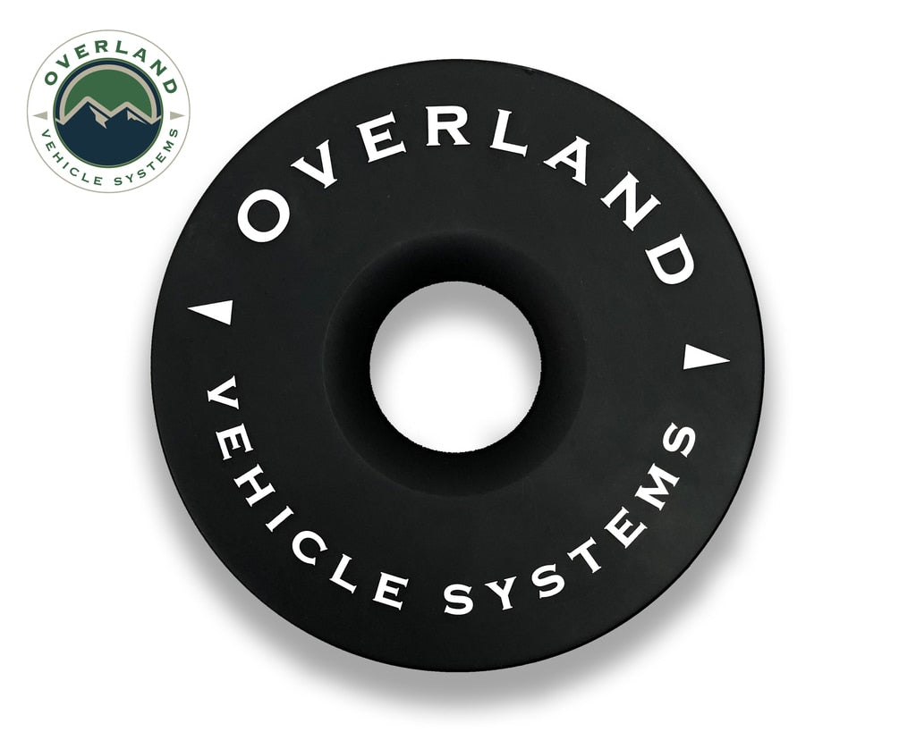 Overland Vehicle Systems - 19240004 - Winch Shackle - Recovery Ring 6.25 Inch 45,000 LBS Black With Storage Bag Universal