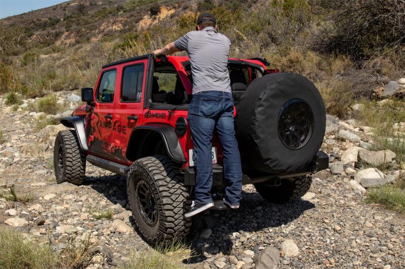 AMP Research BedStep Retractable Rear Bumper Access Step AMP75321-01A for 2018–2024 Jeep Wrangler JL