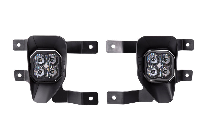 Diode Dynamics SS3 Sport Type SV1 Fog Light Bracket Kit with Amber Backlight, Yellow SAE Fog