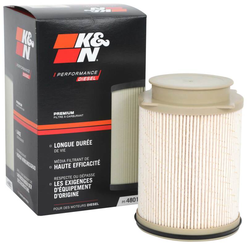 K&N Performance Cartridge Fuel Filter PF-4801 for 2011–2012 Ram 2500 and 3500 6.7L Diesel