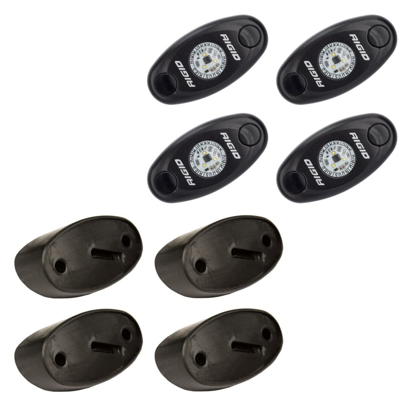 RIGID Industries Rock Light Kit, Cool White, 4-Light, Part Number RIG400203