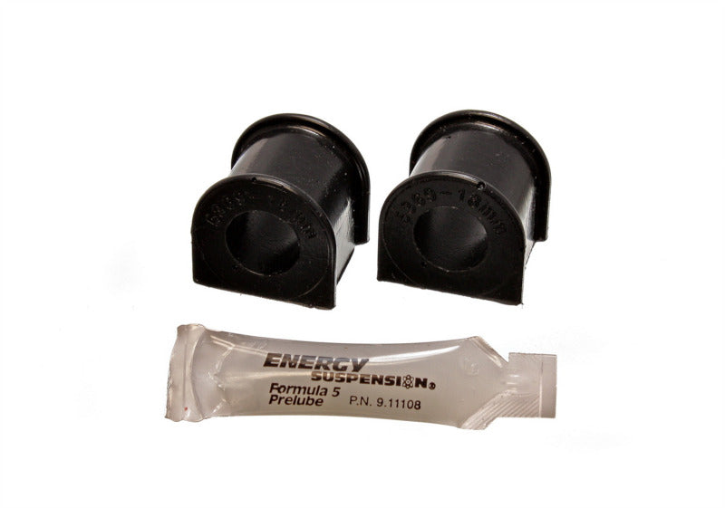 Energy Suspension - eng16.5110G - 88-91 Honda Civic/CRX Black 18mm Front Sway Bar Bushings