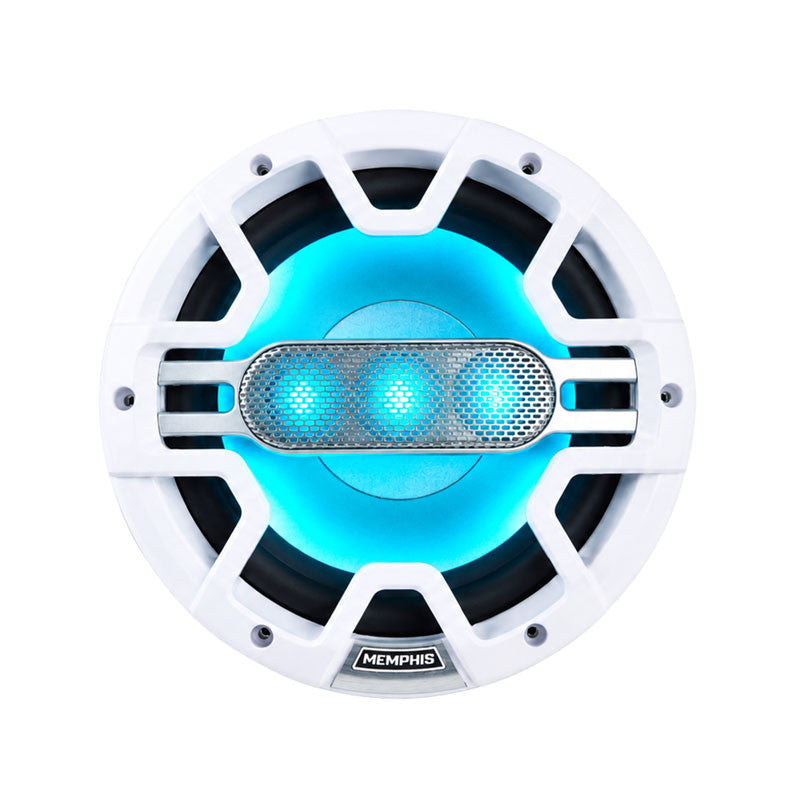 Memphis - MM804 - MARINE 8" 2-WAY SPKR B&W GRILLES WITH RGB LED