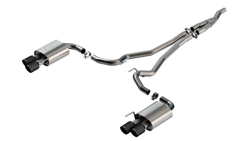 Borla 140982CFBA ATAK Cat-Back Exhaust System with Quad Carbon Fiber Tips for 2024-2026 Ford Mustang 2.3L EcoBoost