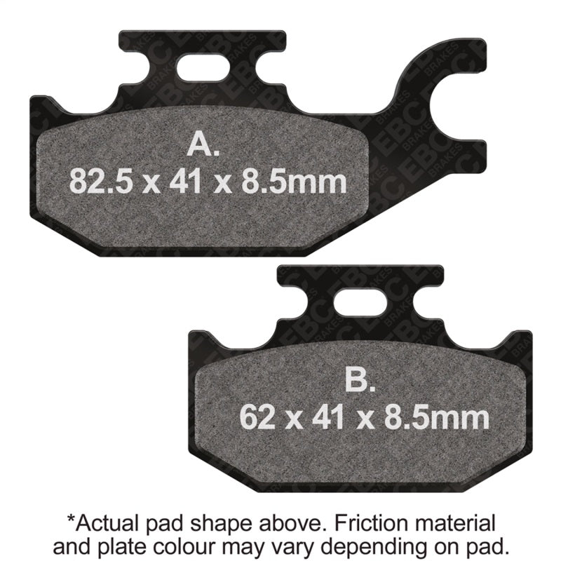 EBC Powersports FA413SV SV Series Sintered Front Brake Pads for Suzuki LT-A700X KingQuad 4x4