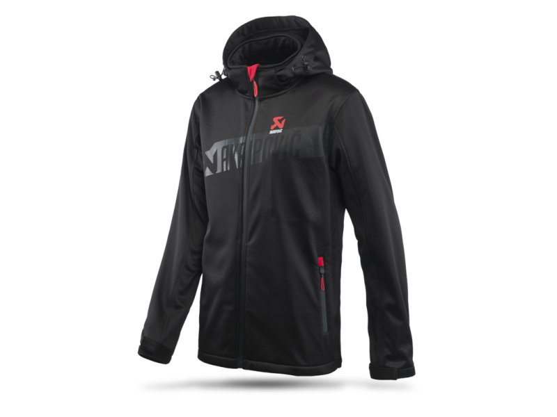 Akrapovic Men's Corpo Softshell Jacket Black, Part Number AKR802084, XL