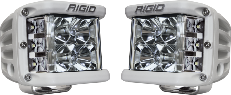 RIGID Industries D-SS Flood LED Pod Lights, White Housing, Set of 2 - Part Number RIG862113