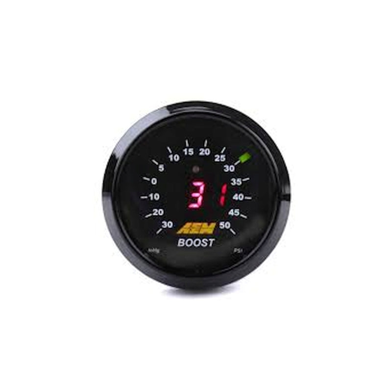 AEM 52mm Boost Digital Gauge -30 to 50 PSI, Part Number 30-4408