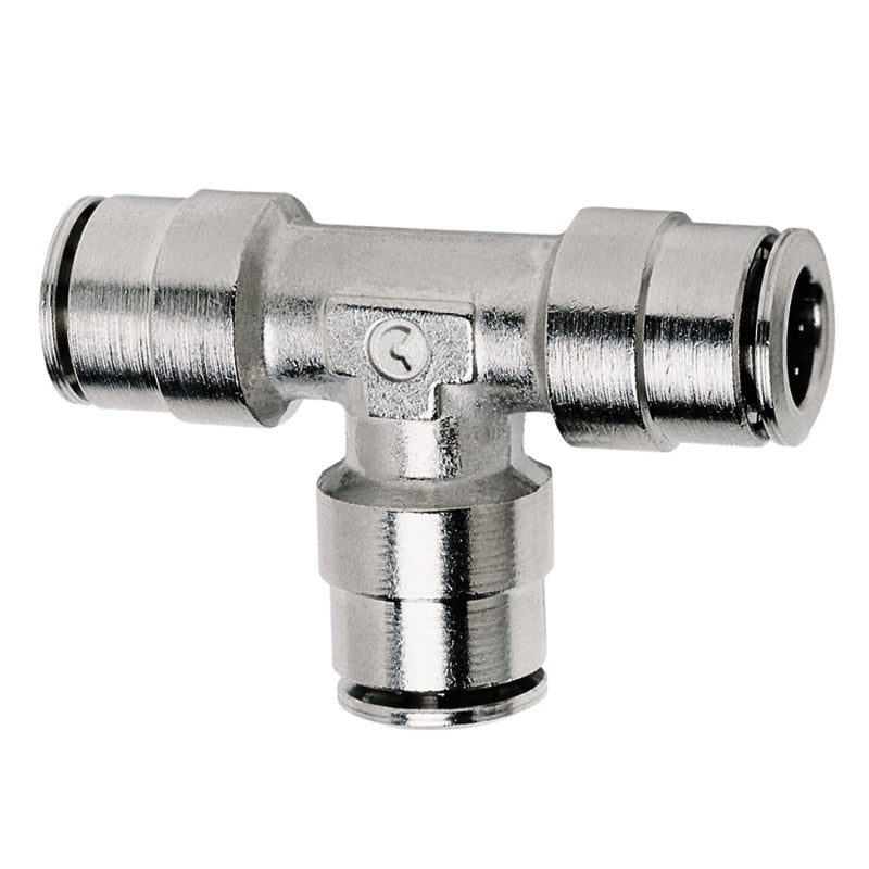 Firestone fir3461 Union Tee 1/4 in. Nickel Push-Lock Air Fitting - Single