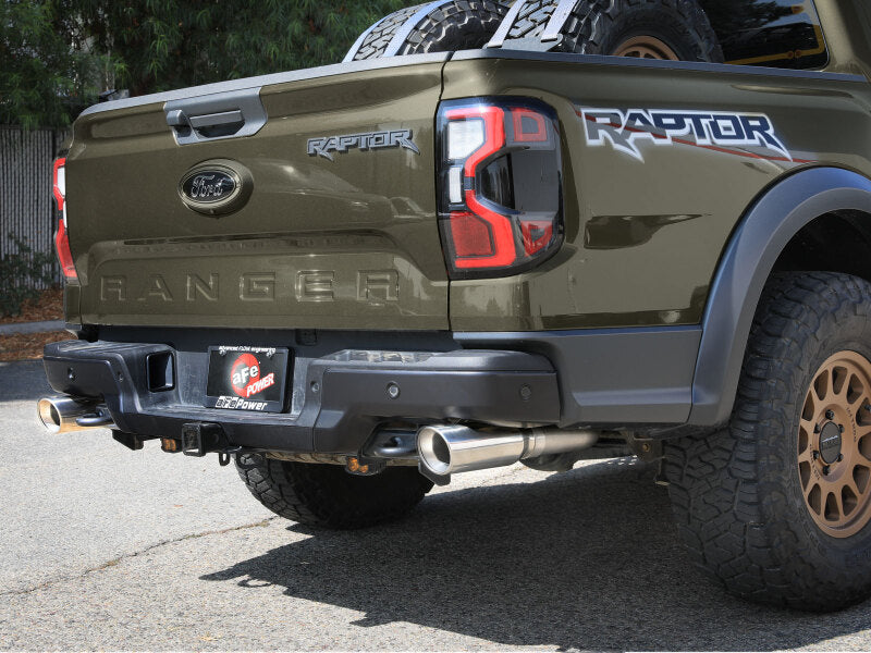 aFe Vulcan Series Cat-Back Exhaust System with Polished Tips for 2024-2026 Ford Ranger Raptor 3.0L V6, Part Number 49-33152-P