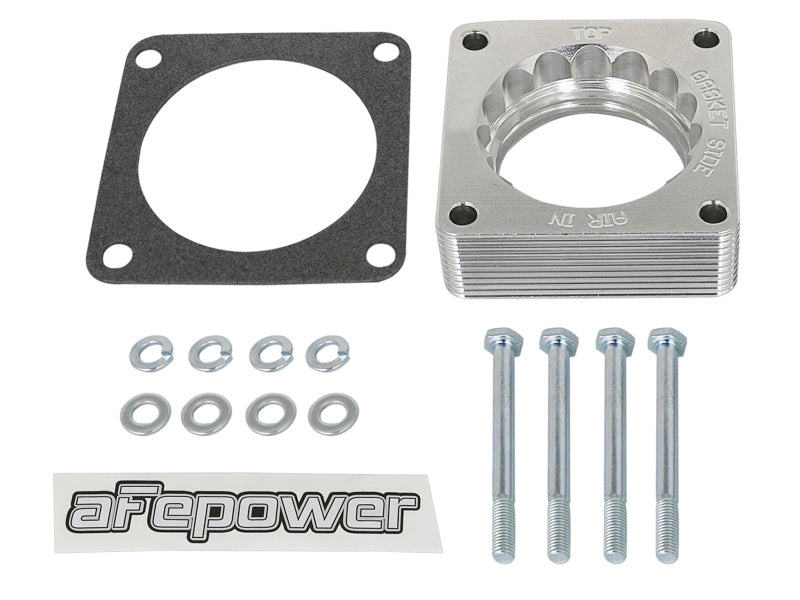 aFe Silver Bullet Throttle Body Spacer Kit, Part Number 46-36008, for Nissan 350Z and Infiniti G35 3.5L V6