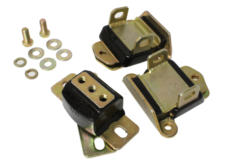 Energy Suspension eng3.1120G - 67-72 Camaro/64-72 Chevelle/63-82 Corvette Black Zinc 2 Engine & 1 Transmission Mount Set