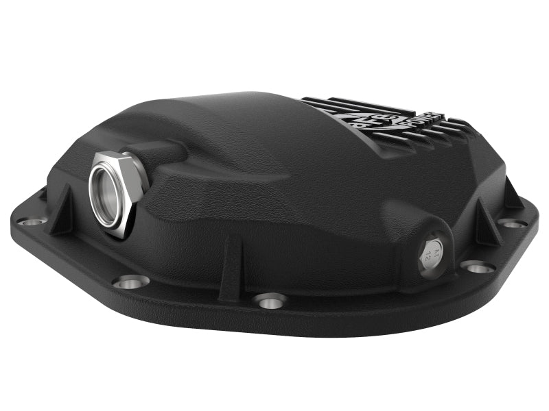 aFe Pro Series Dana 60 Front Differential Cover, Black with Machined Fins, Part Number 46-71100B