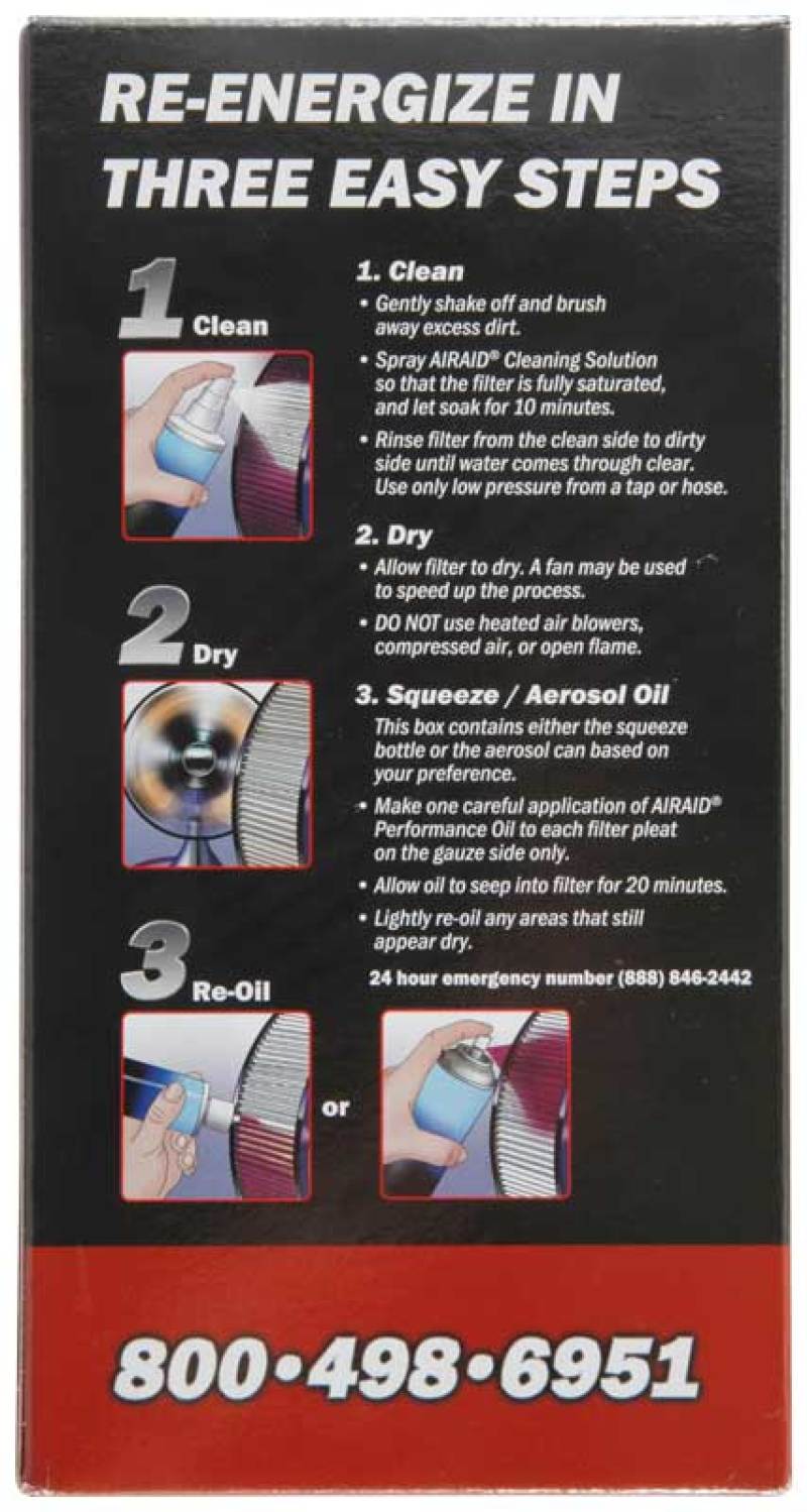 Airaid AIR790-550 Renew Kit with 12 oz Cleaner and 8 oz Performance Oil