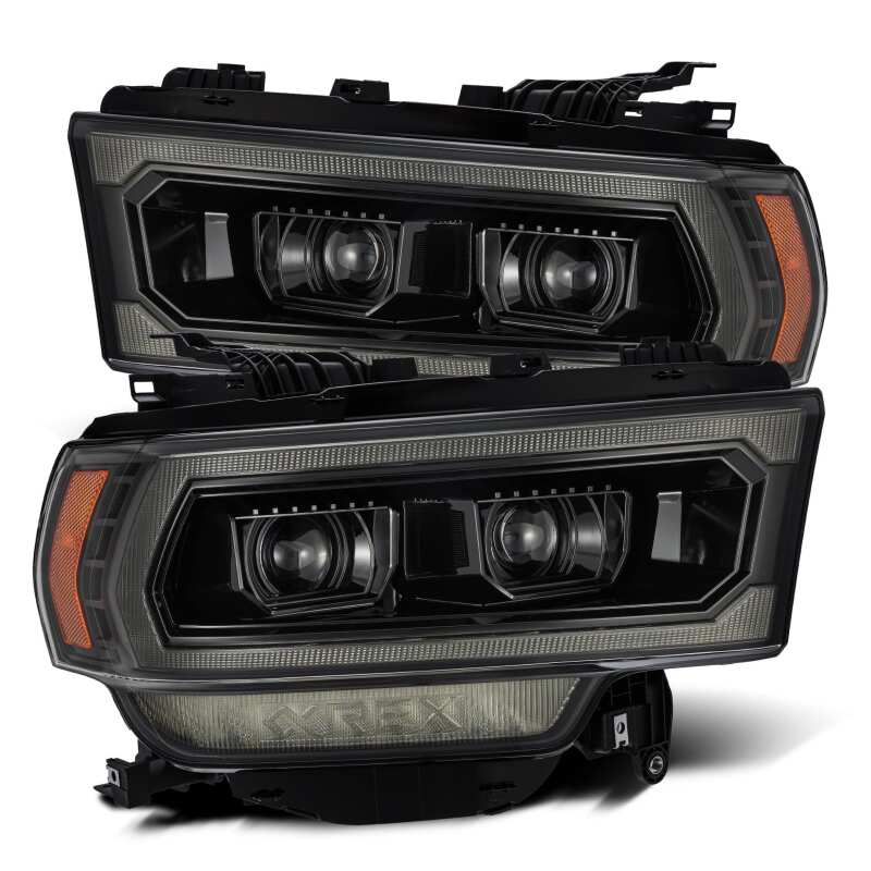 AlphaRex LUXX-Series Projector Headlights for 2019-2021 Ram 2500, Plank Style, Alpha Black, ARX880549