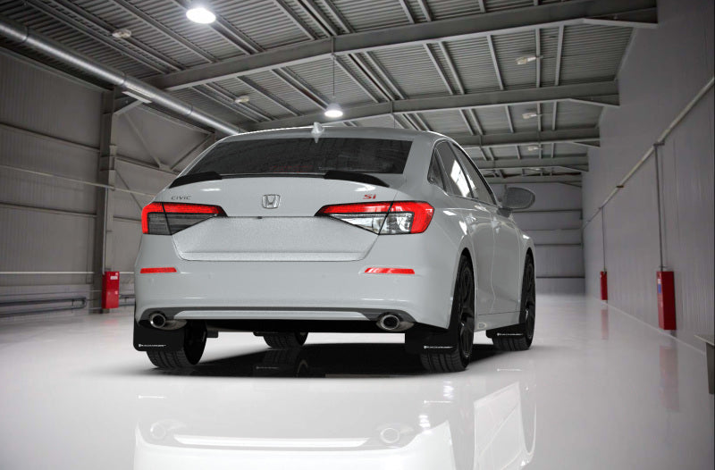 Rally Armor 2022 Honda Civic (Incl. Si/Sport/Touring) UR Black Mud Flap w/ Grey Logo