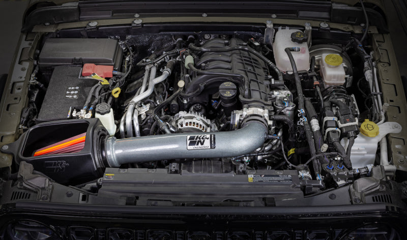 K&N Engineering NextGen Aluminum Cold Air Intake System for Jeep Wrangler and Gladiator 3.6L V6 (Part KN-70-1576)