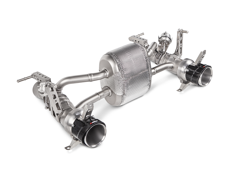 Akrapovic Slip-On Line Titanium Exhaust with Carbon Tips for 2016-2019 Ferrari 488 GTB and 488 Spider