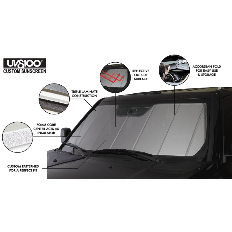 Covercraft UVS100 Custom Sunscreen for Toyota Land Cruiser 24-26, Silver