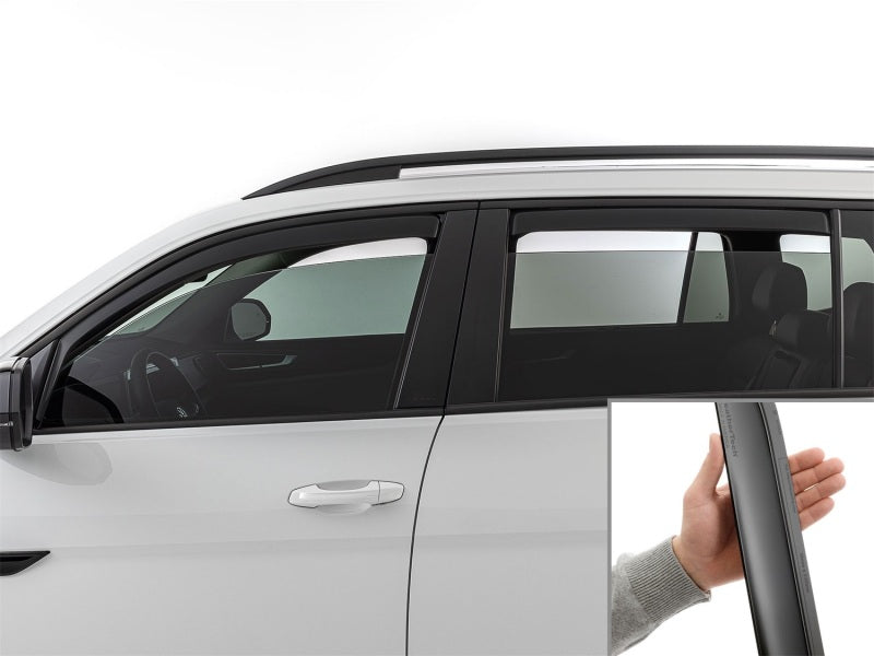 WeatherTech Side Window Deflectors for 2018-2026 Volkswagen Atlas, Front and Rear, Matte Black - Part WET82923IMB