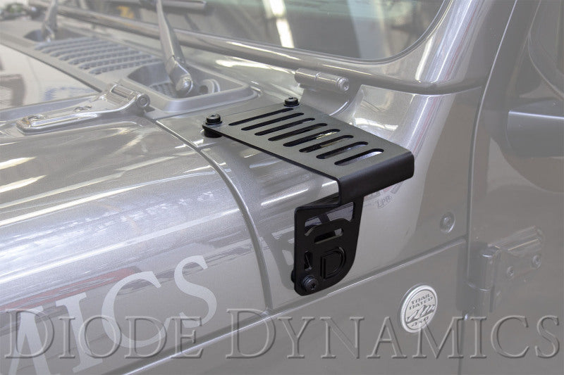 Diode Dynamics SS6 Cowl LED Bracket Kit for Jeep Wrangler JL and Gladiator, White Driving, DD6092