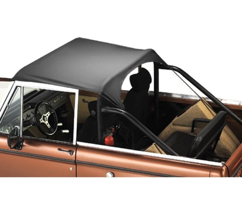 Bestop 64-84 Land Cruiser Traditional Bikini Top in Black Crush – OEM-Style Cover with Tie-Down Straps