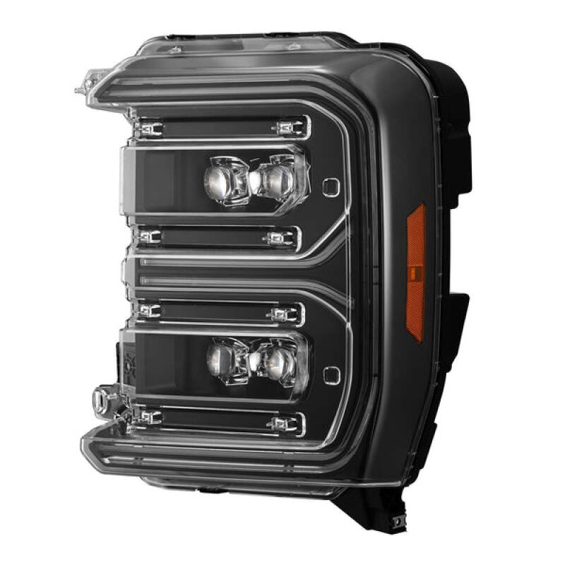 AlphaRex NOVA LED Projector Headlights for 2023–2026 Ford F-250 Super Duty, Black Housing with Active Light, Sequential Signal and Switchback