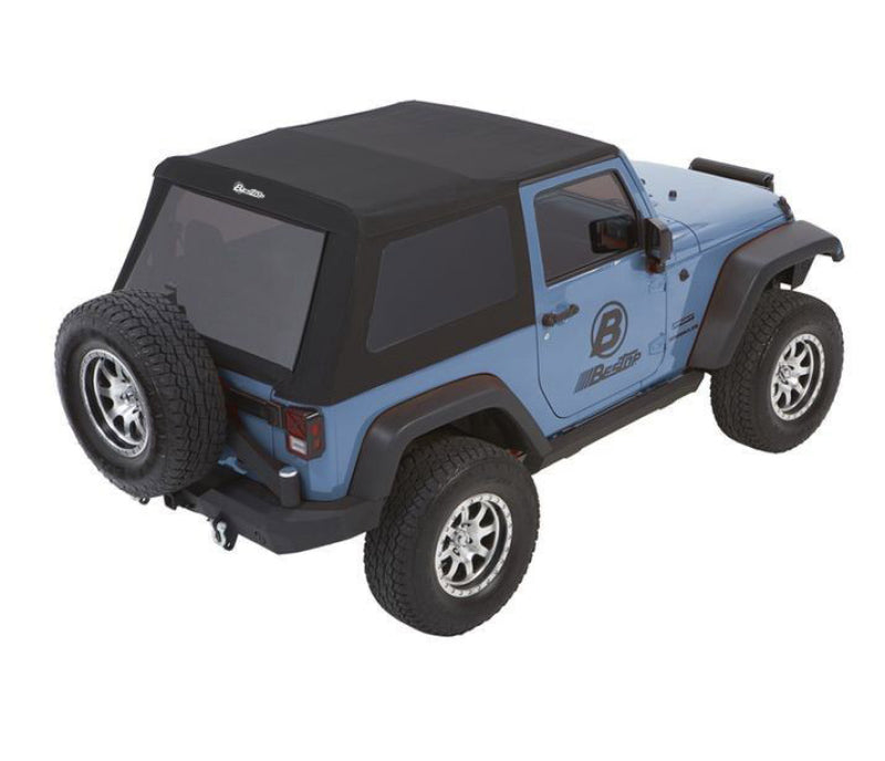 Bestop Trektop Glide Soft Top for Jeep Wrangler JK 2-Door (2007-2018) - Premium Black Twill