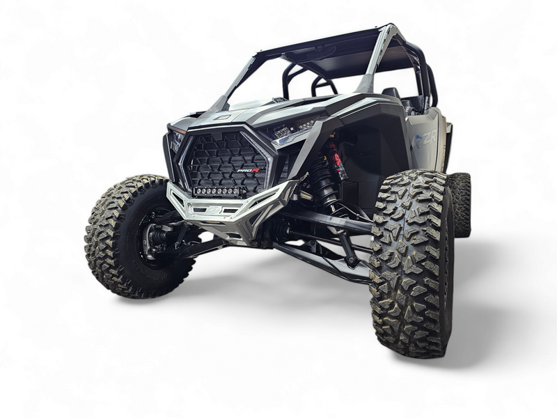 Elektric Offroad 2022-2025 Polaris RZR Pro R Billet Aluminum Front Winch Bumper with Clear Anodized Finish