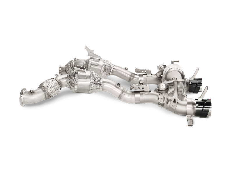 Akrapovic Slip-On Line Titanium Exhaust with Carbon Tips for 2016-2019 Ferrari 488 GTB and 488 Spider