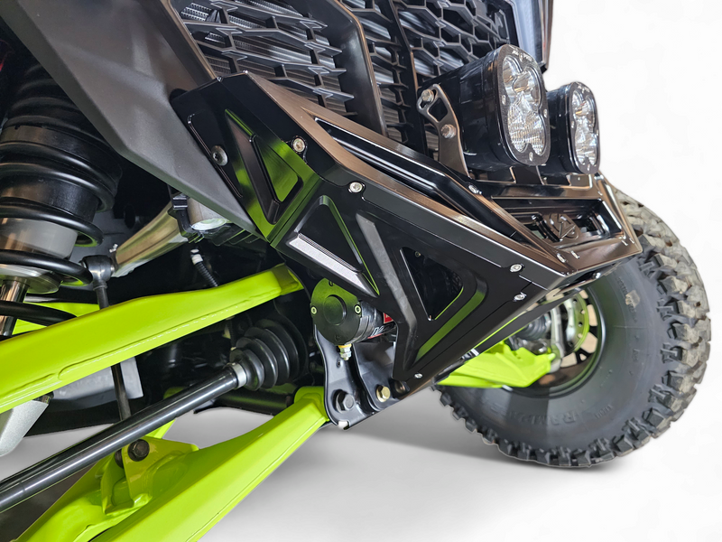 Elektric Offroad Polaris RZR Pro R Billet Front Winch Bumper - Anodized Black (Part Number: elkFWB610030)