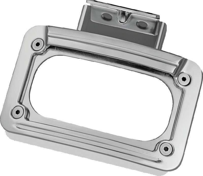 Kuryakyn 5699 L.E.D. Curved License Plate Frame for Indian Motorcycles, Chrome