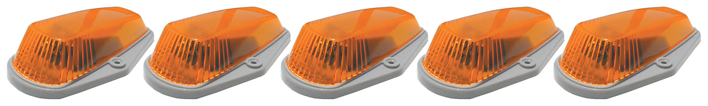 Pacer Performance - 20-226 - Truck Cab Light -  20-226 LED Amber Hi-5 Cab Roof Light Kit, 80-96 Ford Style - P/N: 20-226