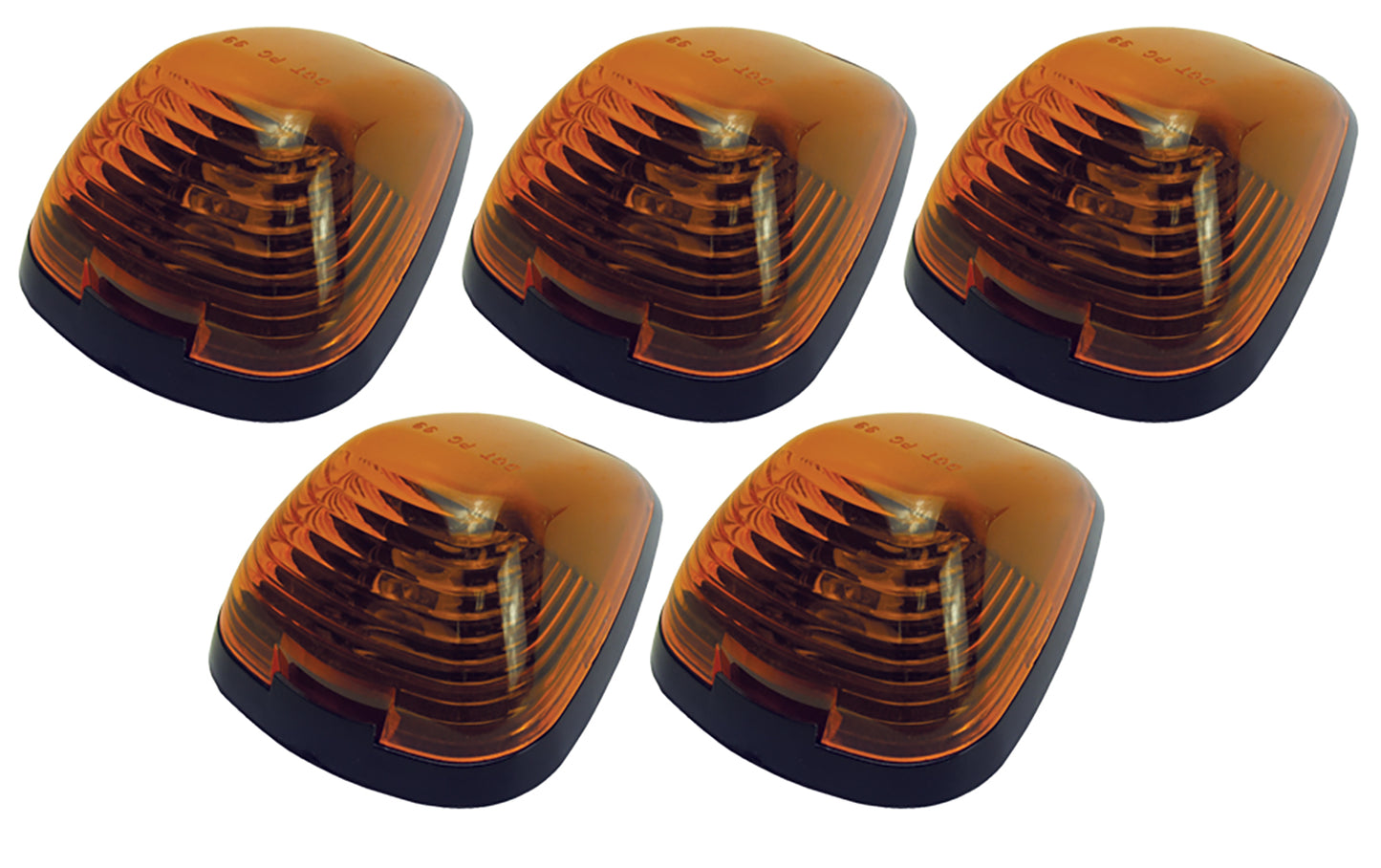 Pacer Performance - 20-236 - Truck Cab Light -  20-236 LED Amber Hi-5 Cab Roof Light Kit, 99-16 Ford Style - P/N: 20-236