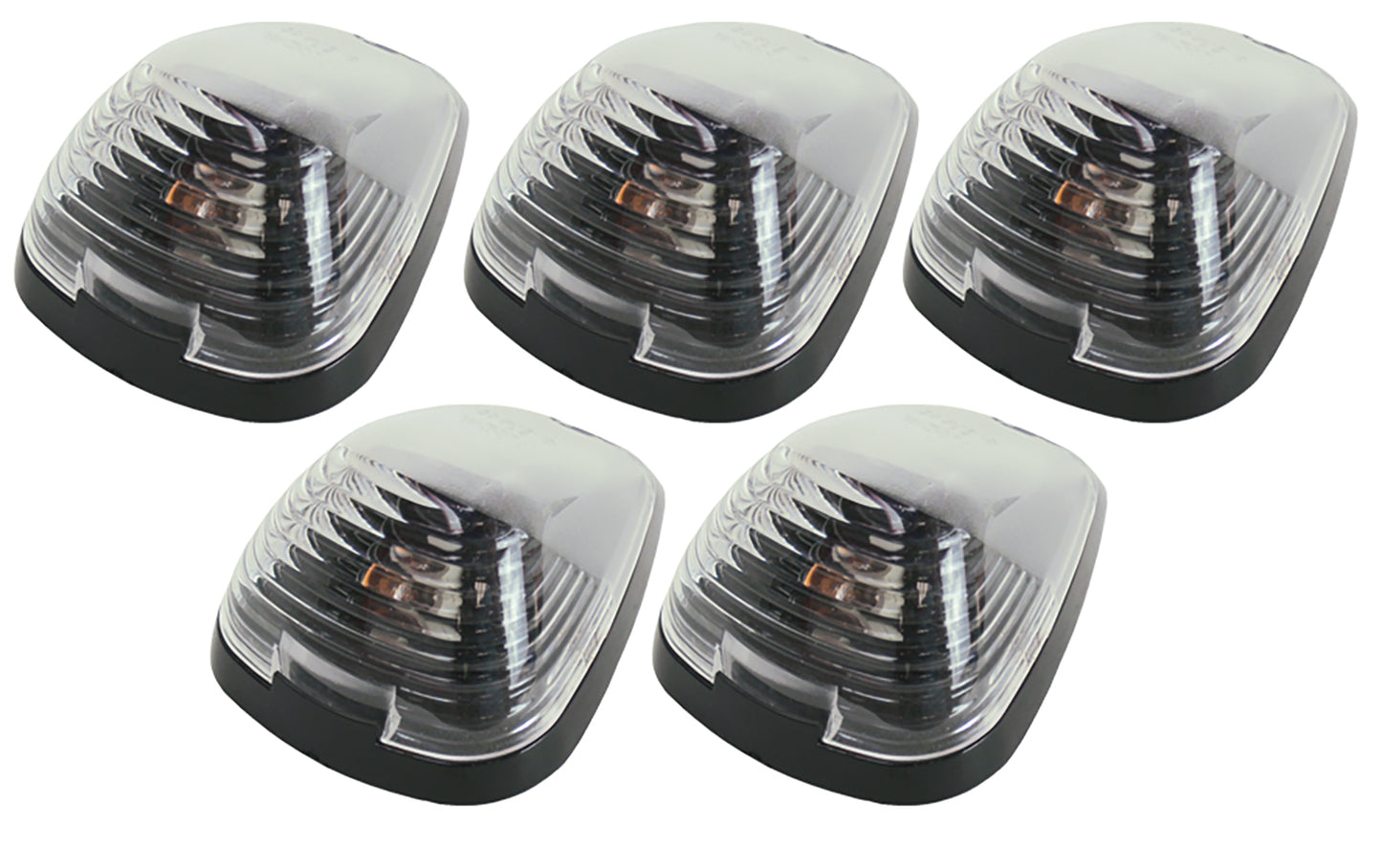 Pacer Performance - 20-236C - Truck Cab Light -  LED Clear Hi-5 Cab Roof Light Kit, 99-16 Ford Style