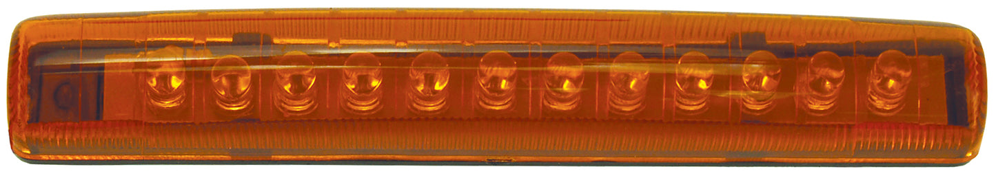 Pacer Performance - 20-703 - Auxiliary Light -  20-703 12 Diode Single Row LED Light, Amber - P/N: 20-703