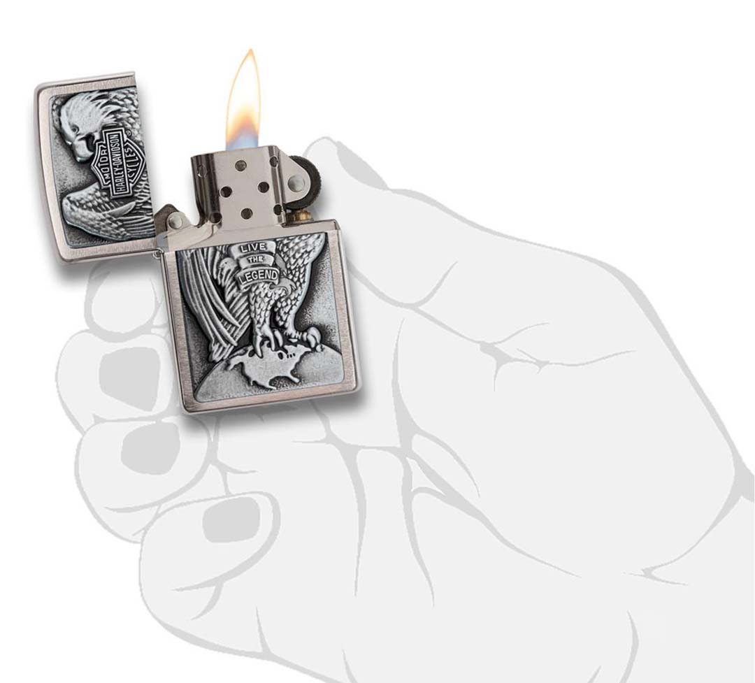 Zippo Harley-Davidson Eagle Wings Live the Legend Windproof Lighter