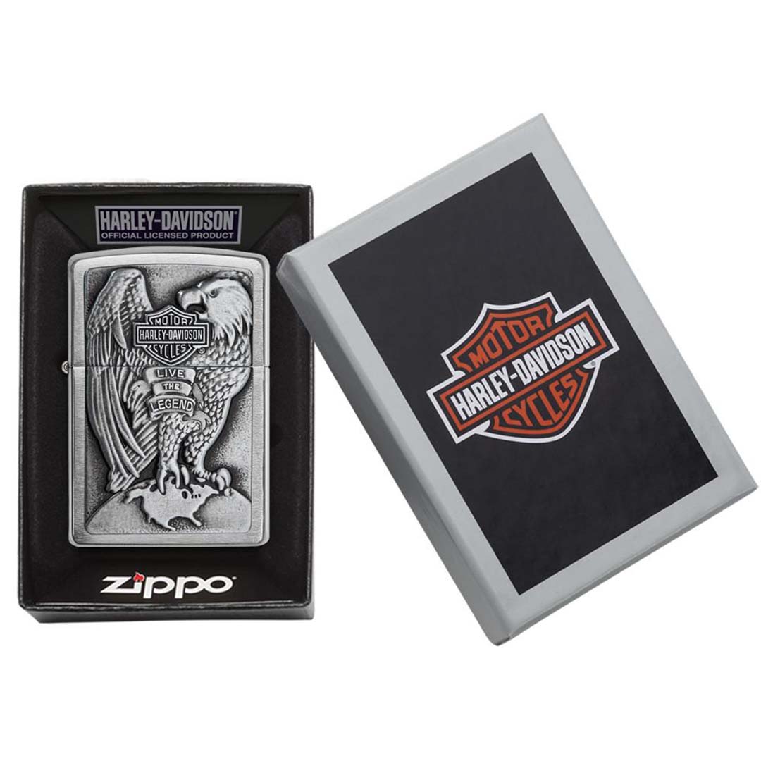 Zippo Harley-Davidson Eagle Wings Live the Legend Windproof Lighter