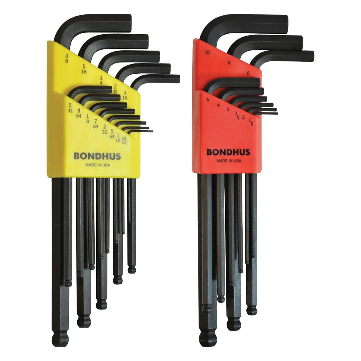 Bondhus Balldriver Metric/SAE Ball End Hex L-Key Double Set, 22-Piece